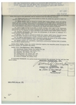 ''The Three Stooges Meet Hercules'' 1961 Contract Signed by Moe Howard, Larry Fine & Joe DeRita With Another Page Additionally Signed by Moe -- 20pp. Measures 8.5'' x 11.75'' -- Near Fine